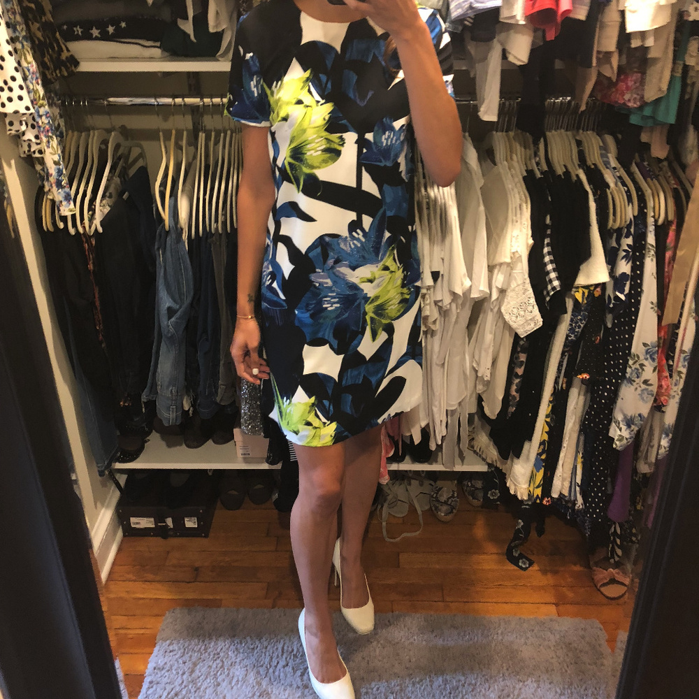 1.State Floral Print Shift Dress size xs